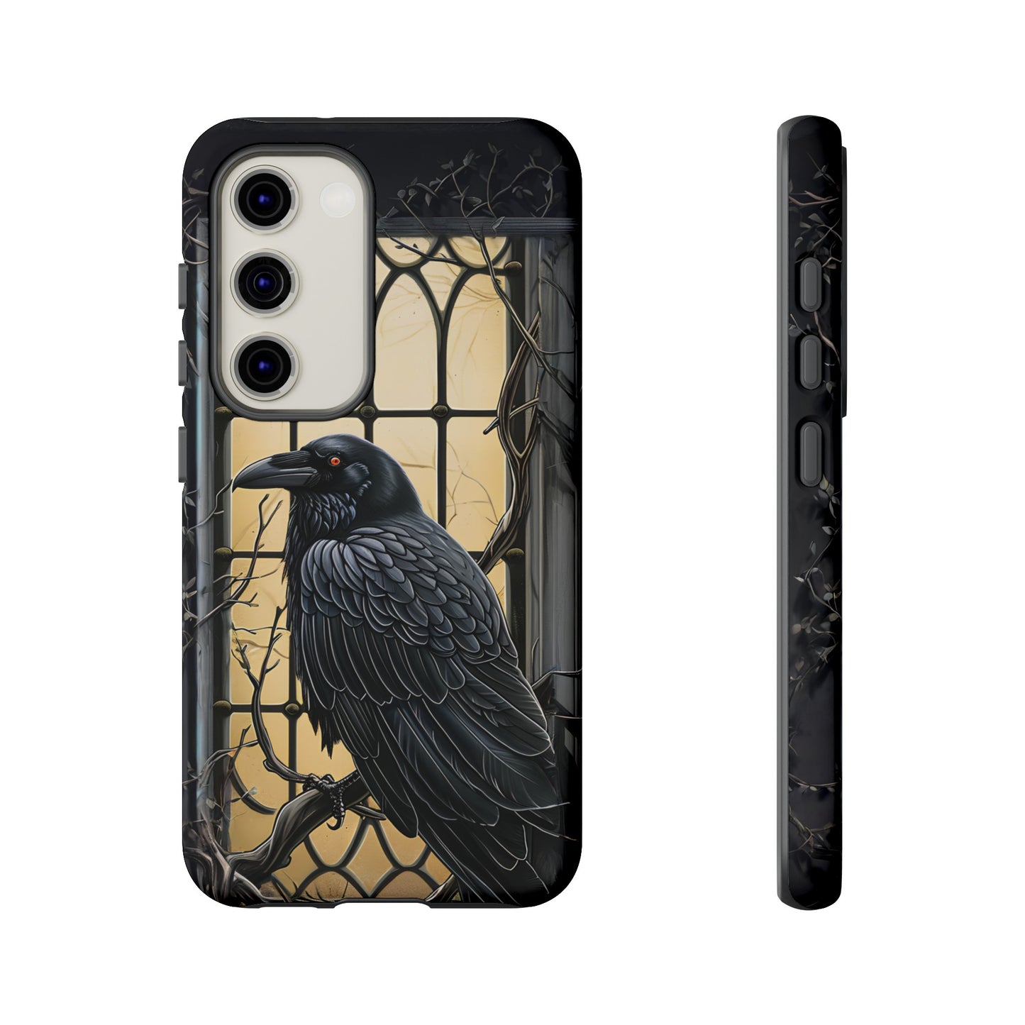 The Raven Phone Case – Edgar Allan Poe Inspired Gothic Design for iPhone, Samsung Galaxy, and Google Pixel Devices