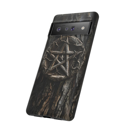 Pentacle Tree Phone Case – Wiccan Nature Magic Design for iPhone, Samsung Galaxy, and Google Pixel Devices