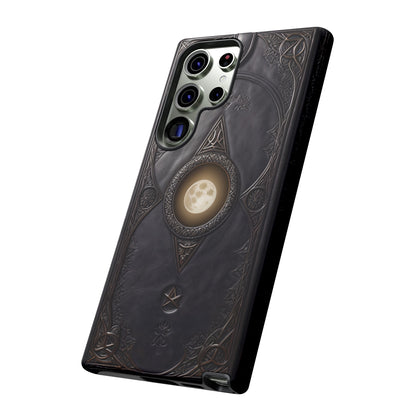 Moon Case Tough Phone Case – Fantasy Art Leather Book Design for iPhone, Samsung Galaxy, and Google Pixel Devices