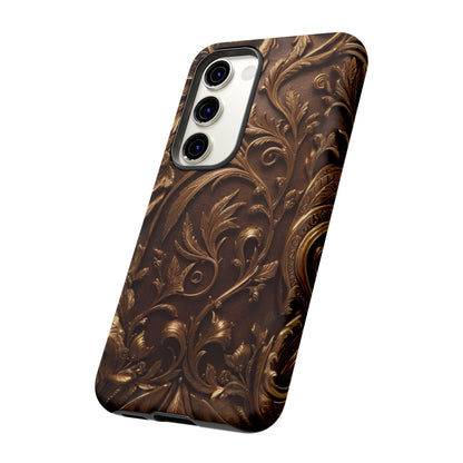 Elegant Bronze Phone Case – Victorian Floral Design for iPhone, Samsung Galaxy, and Google Pixel Devices