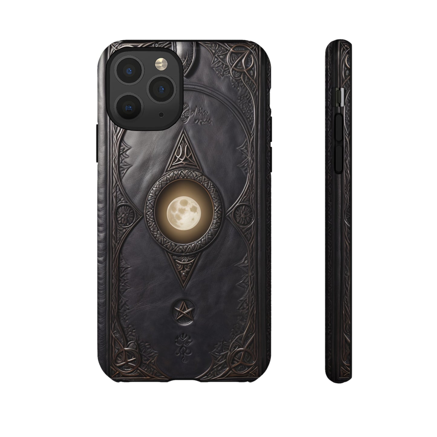 Moon Case Tough Phone Case – Fantasy Art Leather Book Design for iPhone, Samsung Galaxy, and Google Pixel Devices