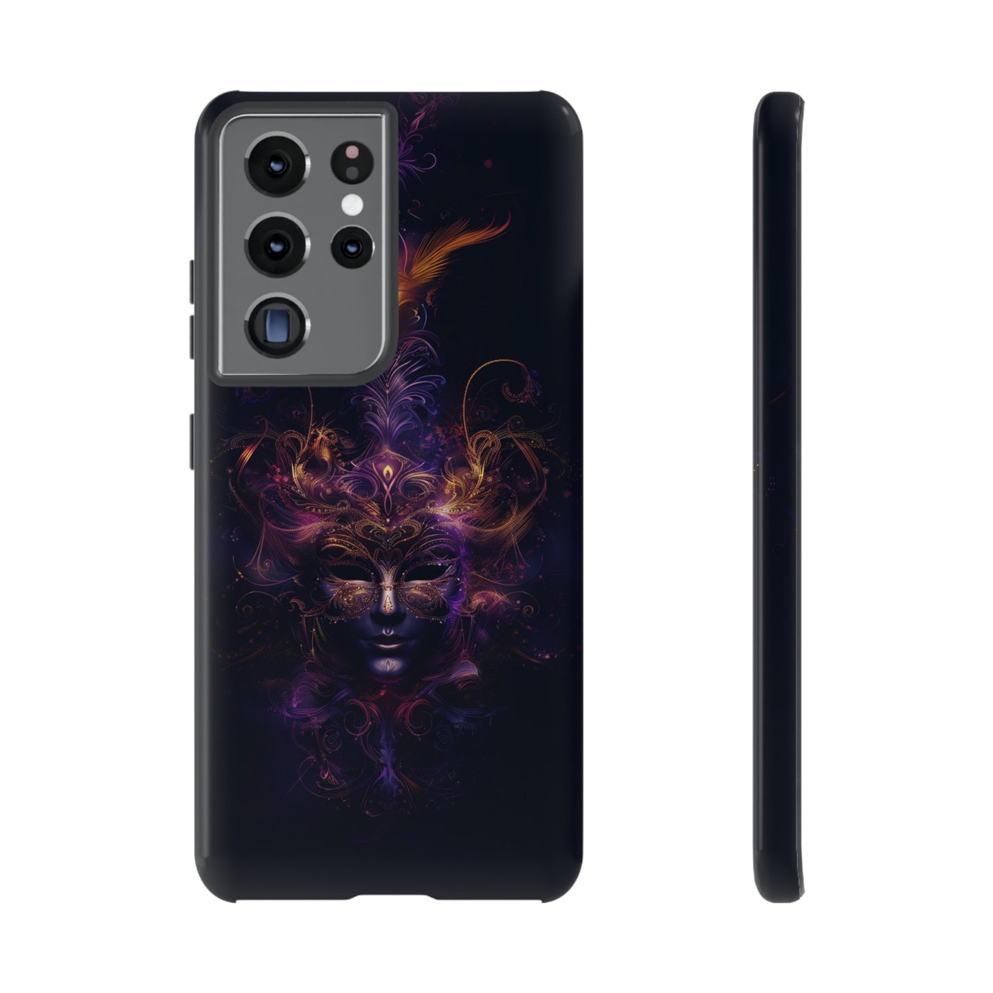 Elegant Masquerade Mask Phone Case for iPhone, Samsung Galaxy, and Google Pixel Devices - Mystical Design