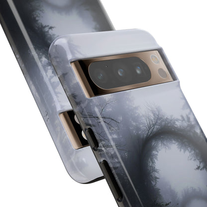 Mystical Forest Portal Phone Case - Atmospheric Foggy Path with Enchanted Tunnel For iPhone, Samsung Galaxy, and Google Pixel Devices.