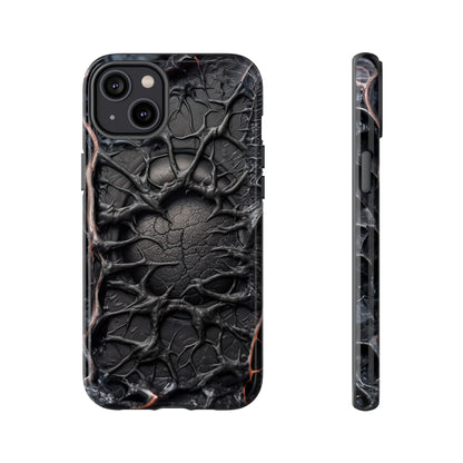 Black Veins Tough Phone Case – Lovecraftian Horror Design for iPhone, Samsung Galaxy, and Google Pixel Devices