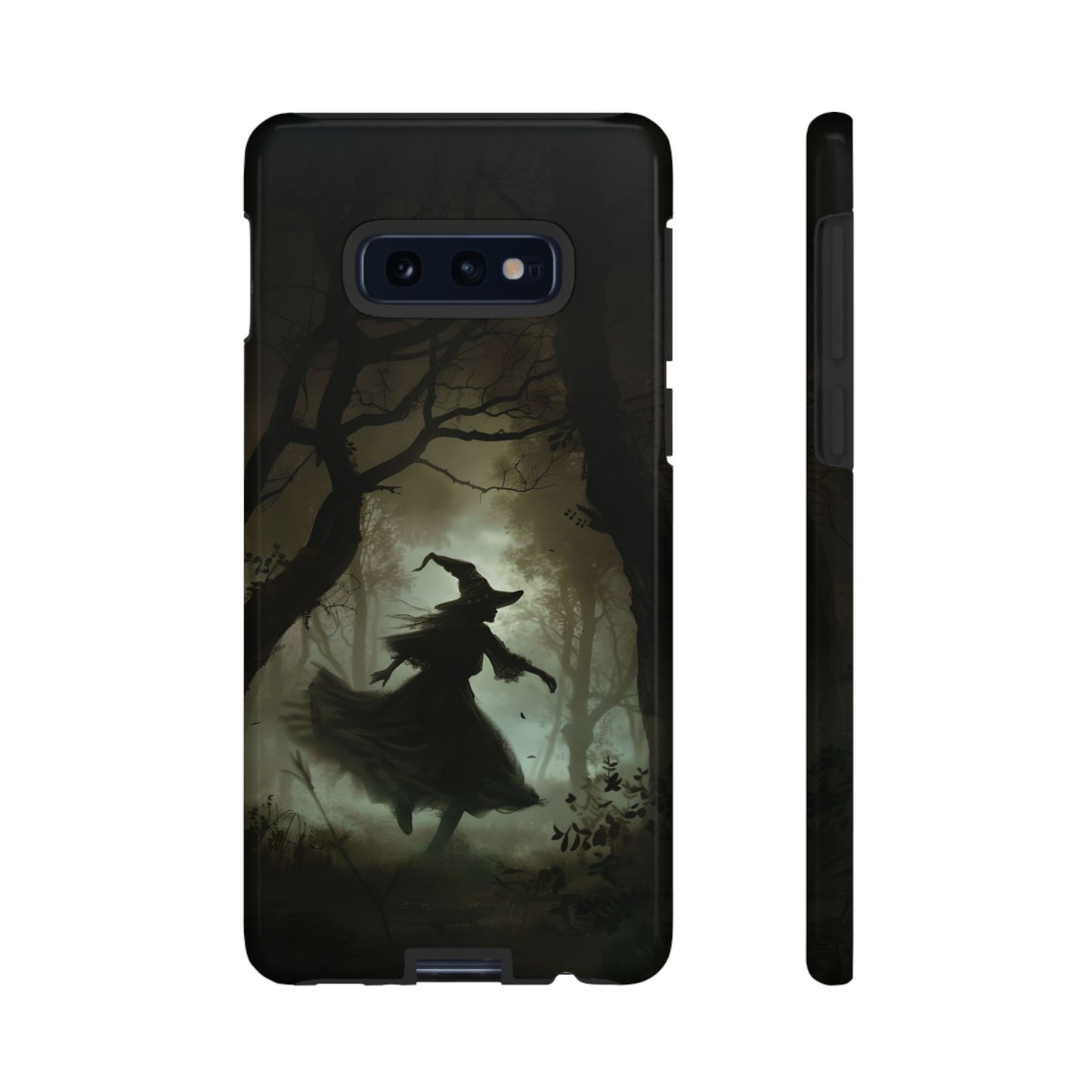 Spooky Witch Silhouette Phone Case - Halloween Dark Art Design for iPhone, Samsung Galaxy, and Google Pixel Devices