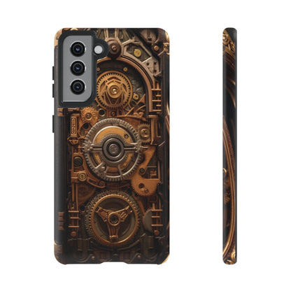 Gearworks Tough Phone Case – Steampunk Clockwork Design for iPhone, Samsung Galaxy, and Google Pixel Devices