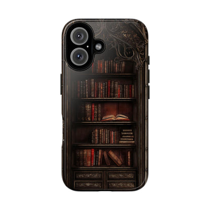 Vintage Library Bookshelf Phone Case