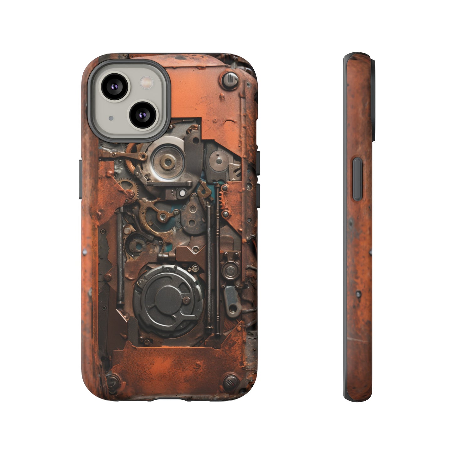 Rusted Mechanisms Phone Case – Steampunk Metal Gear Design for iPhone, Samsung Galaxy, and Google Pixel Devices