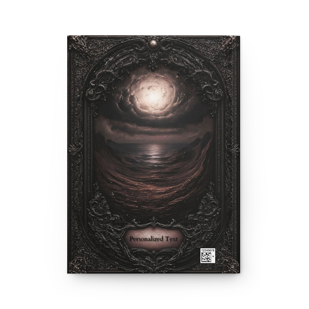 Dark Ocean Moon Journal – Personalized Gothic Notebook