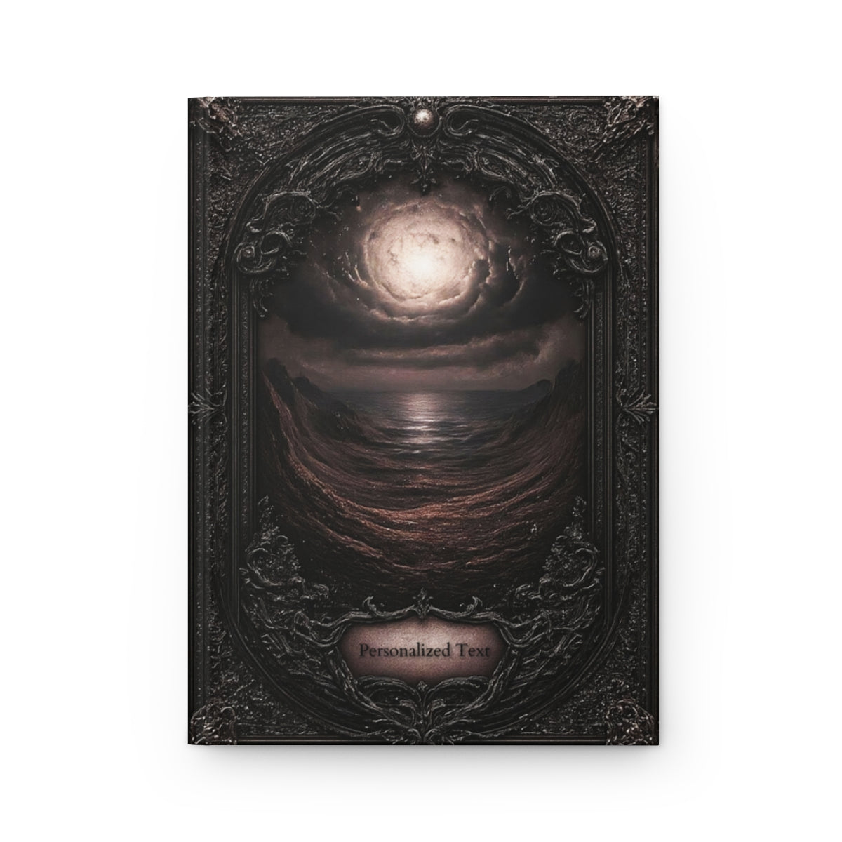 Dark Ocean Moon Journal – Personalized Gothic Notebook