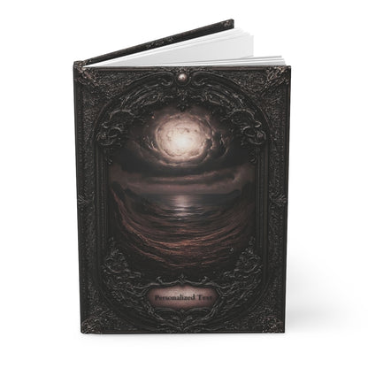 Dark Ocean Moon Journal – Personalized Gothic Notebook