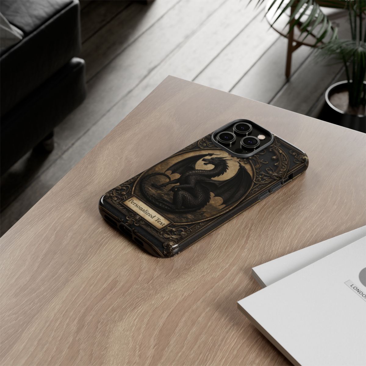 Personalized Gothic Dragon Phone Case - Fierce Elegance Meets Dark Fantasy