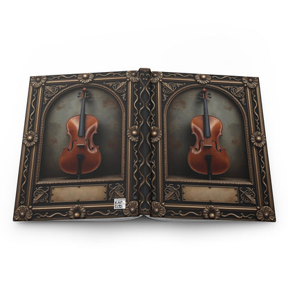 Ornate Cello Journal – Customizable Classical Music Hardcover Notebook