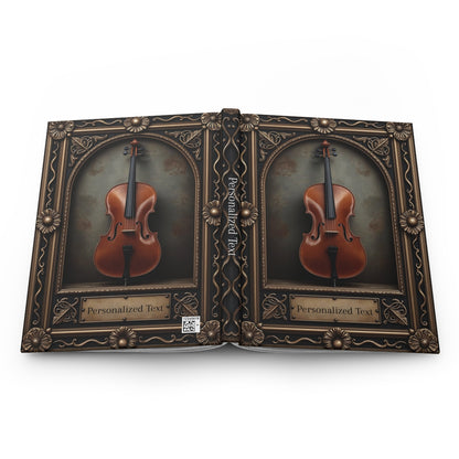Ornate Cello Journal – Customizable Classical Music Hardcover Notebook
