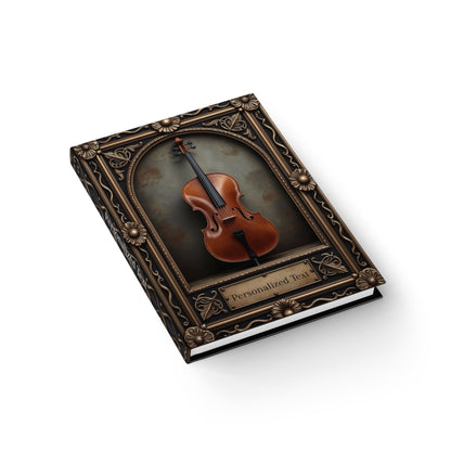 Ornate Cello Journal – Customizable Classical Music Hardcover Notebook