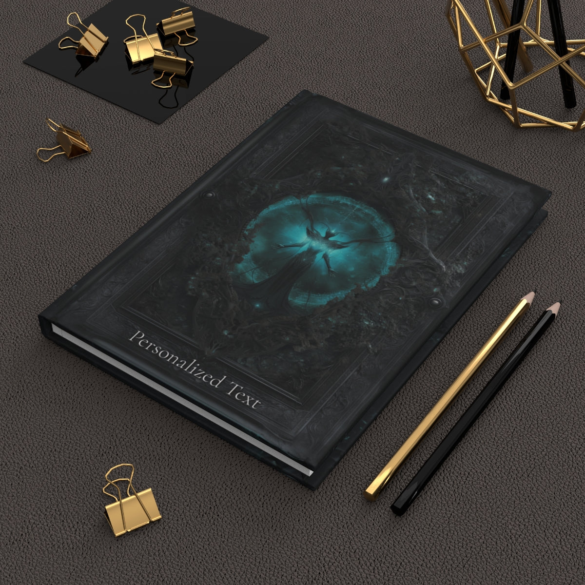 Mystical Cosmic Portal Journal - Personalized Dark Fantasy Notebook