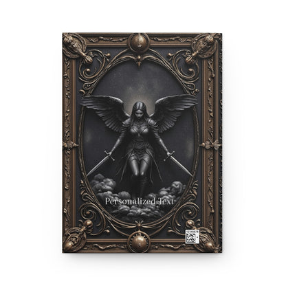 Dark Valkyrie Angel Journal - Personalized Gothic Warrior Notebook