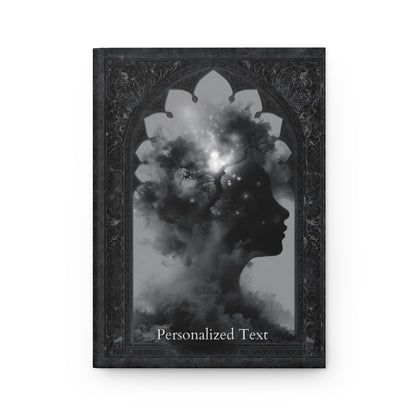 Celestial Dreamscape Journal - Mystical Silhouette Notebook with Personalized Text