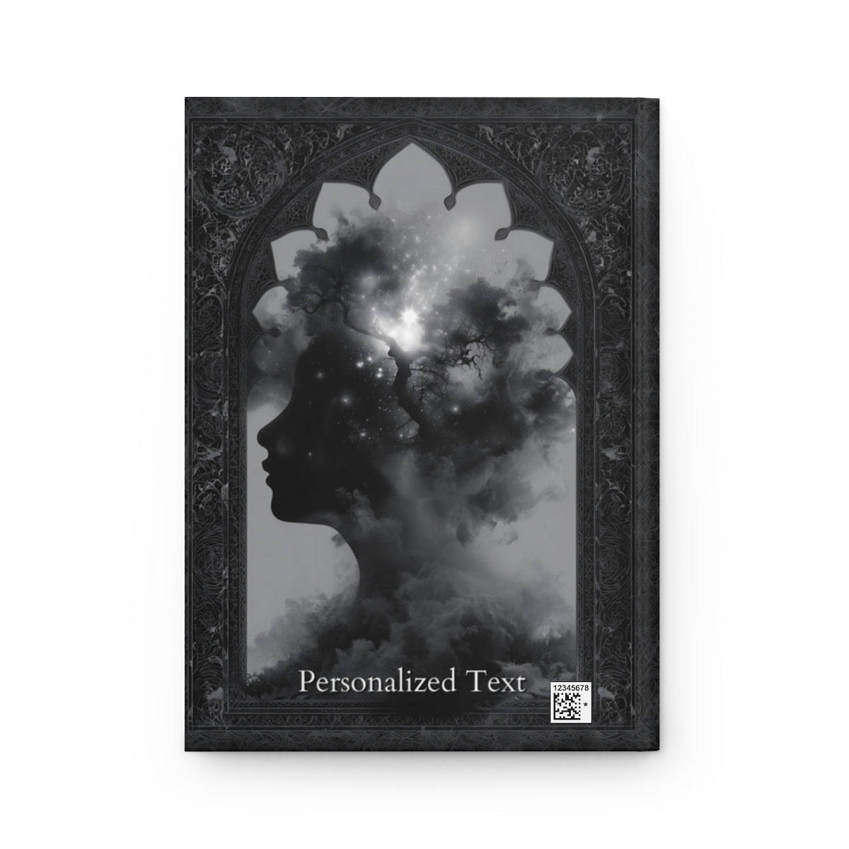 Celestial Dreamscape Journal - Mystical Silhouette Notebook with Personalized Text