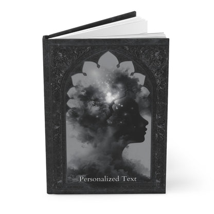 Celestial Dreamscape Journal - Mystical Silhouette Notebook with Personalized Text