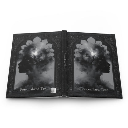 Celestial Dreamscape Journal - Mystical Silhouette Notebook with Personalized Text