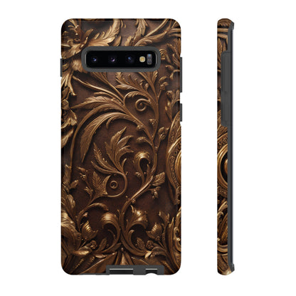 Elegant Bronze Phone Case – Victorian Floral Design for iPhone, Samsung Galaxy, and Google Pixel Devices