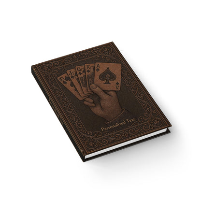 Royal Flush Poker Notebook - Personalized Vintage Playing Card Journal