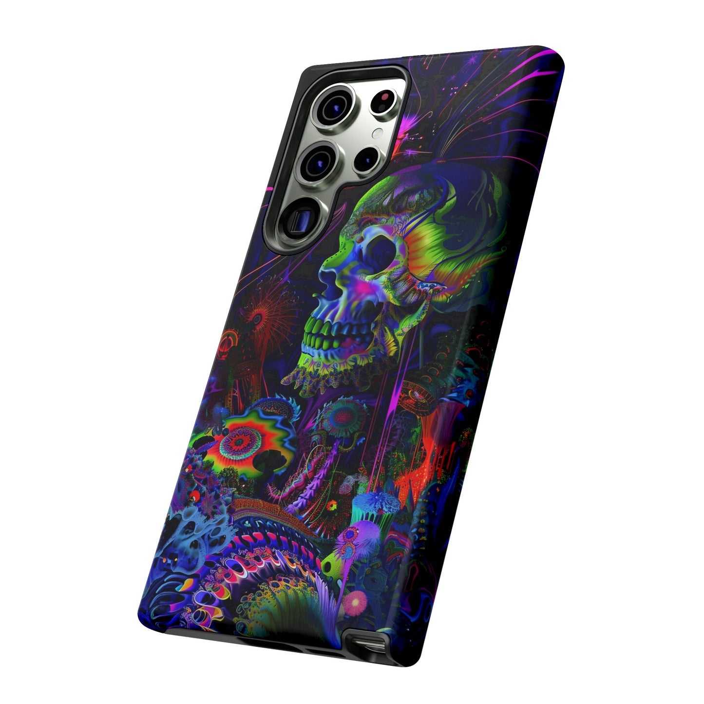 Psychedelic Skull Phone Case – Vibrant Pastel Design for iPhone, Samsung Galaxy, and Google Pixel Devices