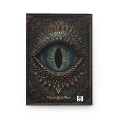 Personalized Dragon Eye Notebook - Fantasy Journal with Custom Text