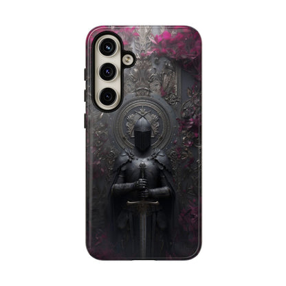 Personalized Gothic Knight Phone Case (Matte) - Dark Medieval Armor Design with Custom Text