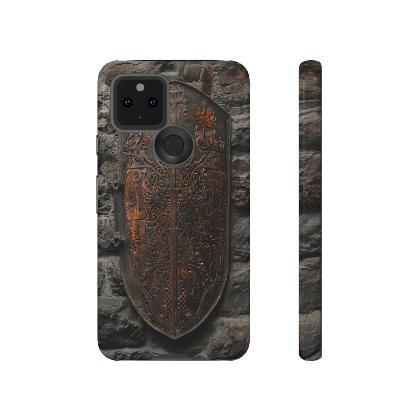 Medieval Shield Phone Case - Ornate Ancient Armor Design for iPhone and Samsung Galaxy Devices