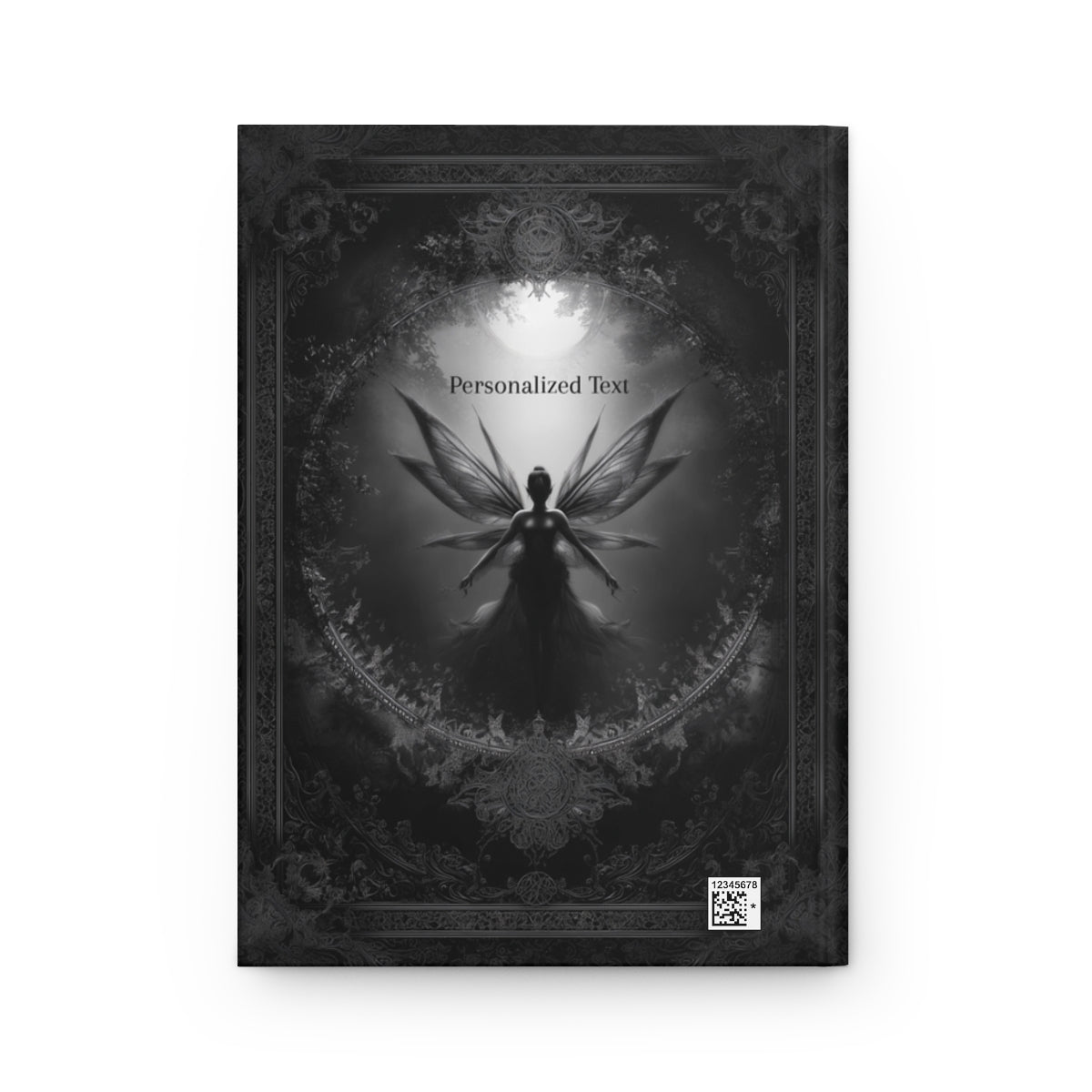 Personalized Gothic Fairy Journal - Dark Fantasy Notebook with Moonlit Wings