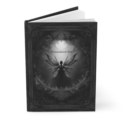 Personalized Gothic Fairy Journal - Dark Fantasy Notebook with Moonlit Wings