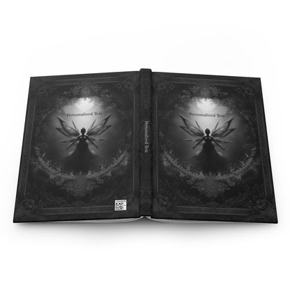 Personalized Gothic Fairy Journal - Dark Fantasy Notebook with Moonlit Wings