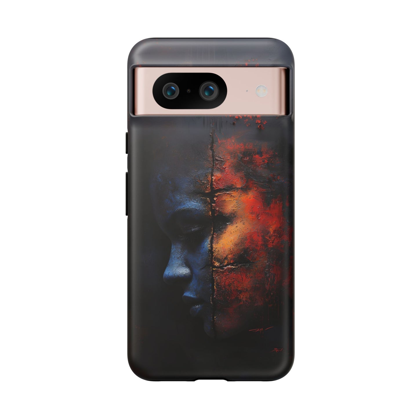 Abstract Duality Art Phone Case - Bold Modern Design