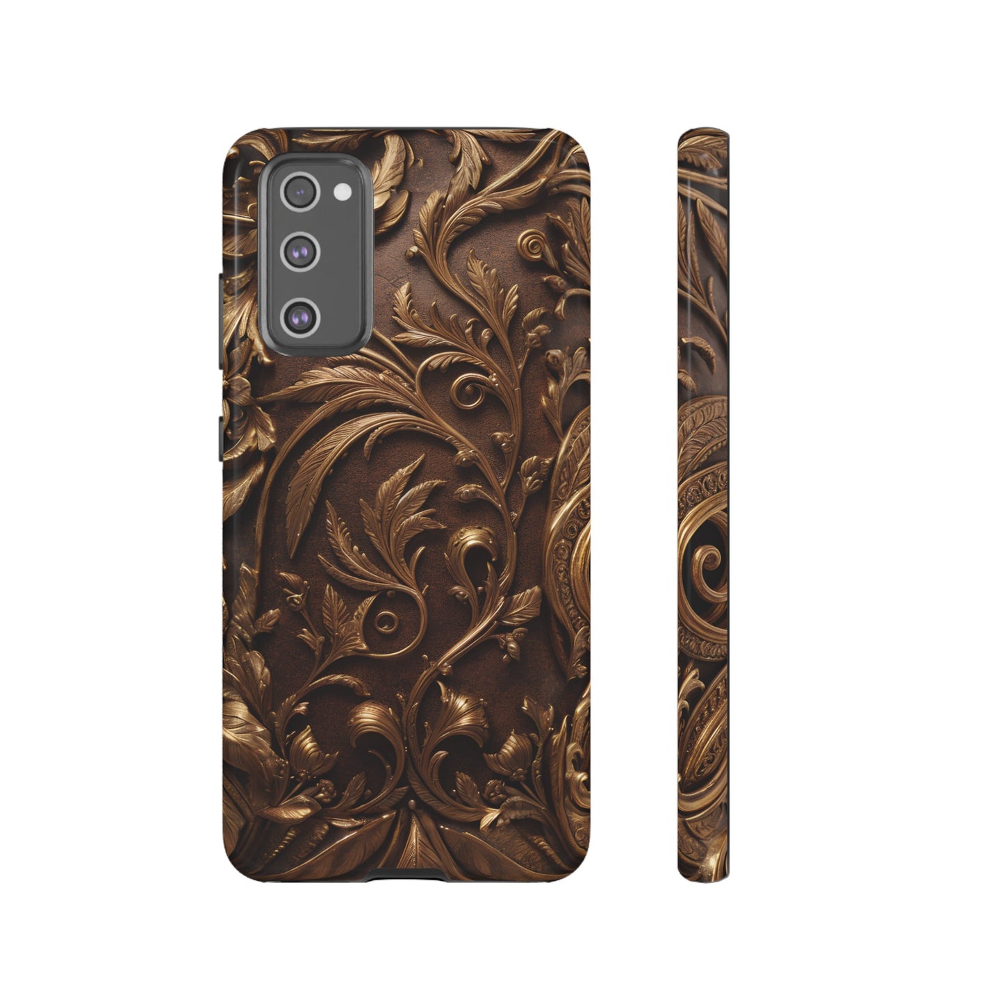 Elegant Bronze Phone Case – Victorian Floral Design for iPhone, Samsung Galaxy, and Google Pixel Devices