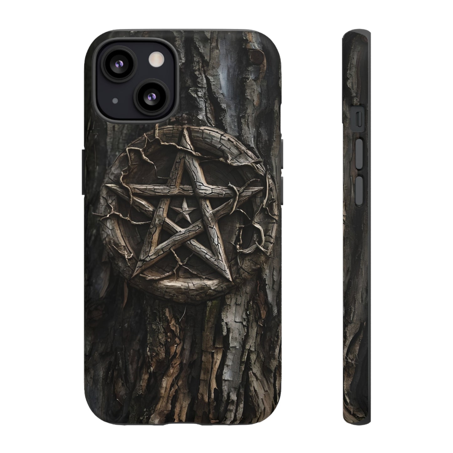 Pentacle Tree Phone Case – Wiccan Nature Magic Design for iPhone, Samsung Galaxy, and Google Pixel Devices