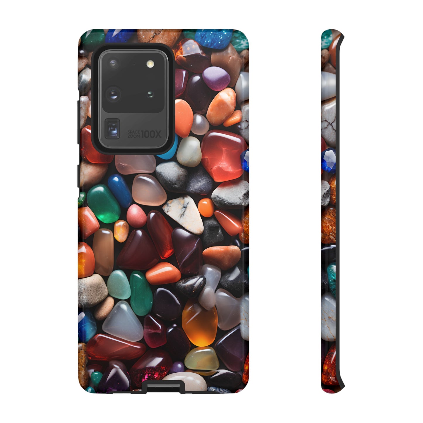 Colorful Stones Phone Case – Vibrant Polished Gemstone Design for iPhone, Samsung Galaxy, and Google Pixel Devices