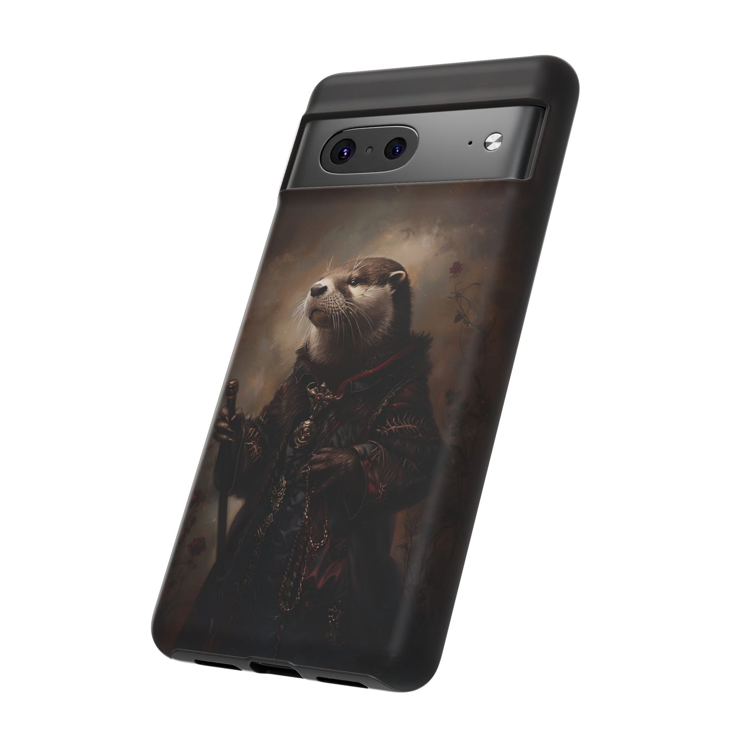 Noble Otter King Phone Case - Vintage Gothic Animal Art Design for iPhone, Samsung Galaxy, and Google Pixel Devices