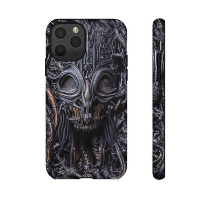 Biomechanical Horror 2 Phone Case – Futuristic Alien Horror Design for iPhone, Samsung Galaxy, and Google Pixel Devices