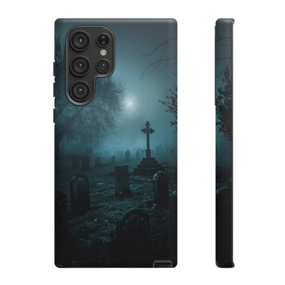 Graveyard at Night Phone Case – Eerie Cemetery Design for iPhone, Samsung Galaxy, and Google Pixel Devices