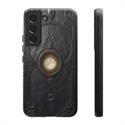 Moon Case Tough Phone Case – Fantasy Art Leather Book Design for iPhone, Samsung Galaxy, and Google Pixel Devices