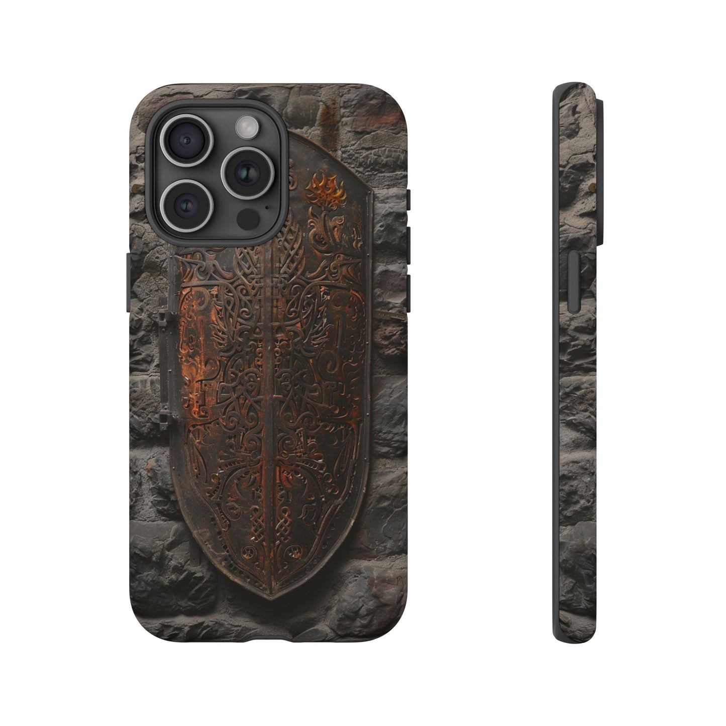 Medieval Shield Phone Case - Ornate Ancient Armor Design for iPhone and Samsung Galaxy Devices