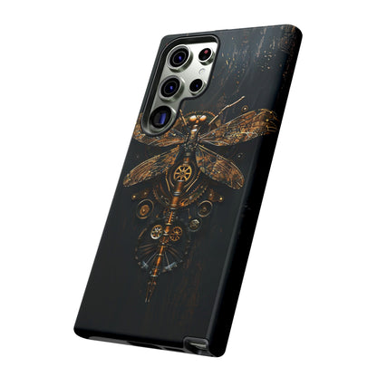 Steampunk Dragonfly Phone Case - Intricate Gear Design for iPhone, Samsung Galaxy, Google Pixel Devices