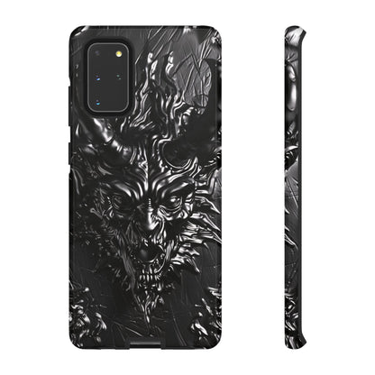 Silver Devil Phone Case – Gothic Demon Design for iPhone, Samsung Galaxy, and Google Pixel Devices