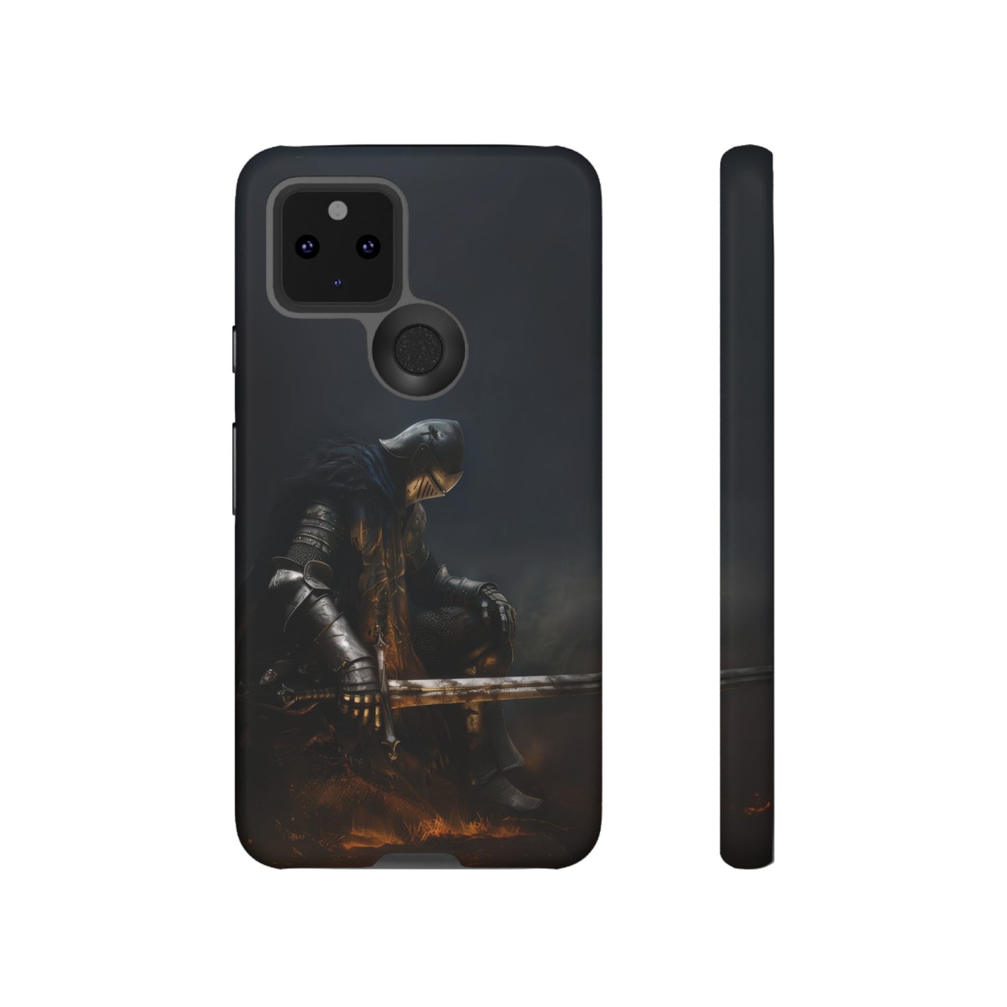 Dark Knight of the Abyss Phone Case - iPhone, Samsung Galaxy, Google Pixel - Epic Medieval Warrior Art, Protective Case, Fantasy Art