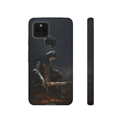 Dark Knight of the Abyss Phone Case - iPhone, Samsung Galaxy, Google Pixel - Epic Medieval Warrior Art, Protective Case, Fantasy Art