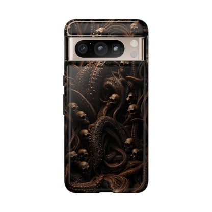 Skulls and Tentacles Phone Case – Lovecraftian Horror Design for iPhone, Samsung Galaxy, and Google Pixel Devices