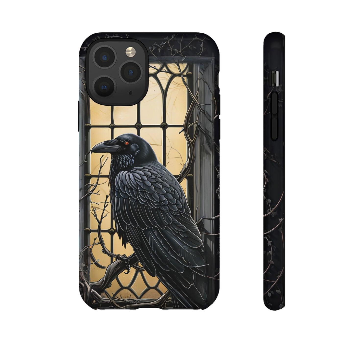 The Raven Phone Case – Edgar Allan Poe Inspired Gothic Design for iPhone, Samsung Galaxy, and Google Pixel Devices