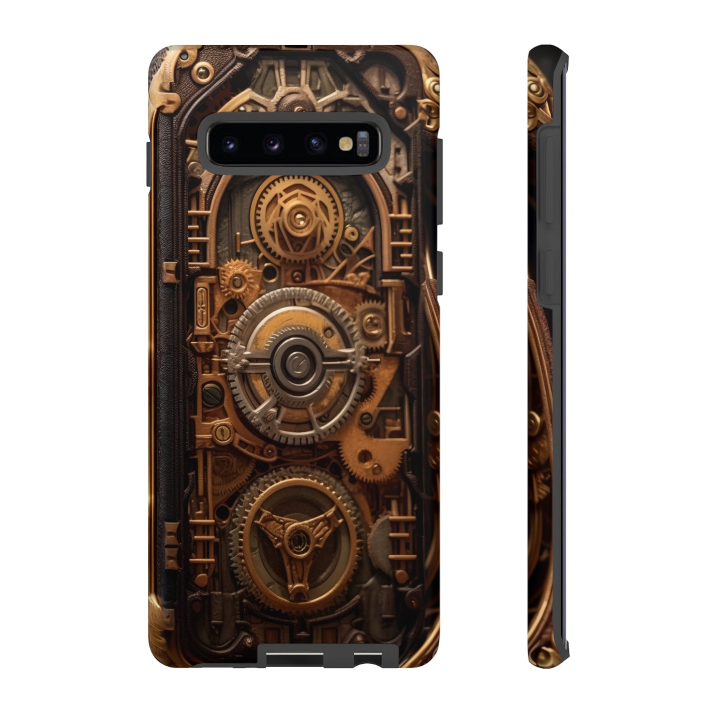 Gearworks Tough Phone Case – Steampunk Clockwork Design for iPhone, Samsung Galaxy, and Google Pixel Devices